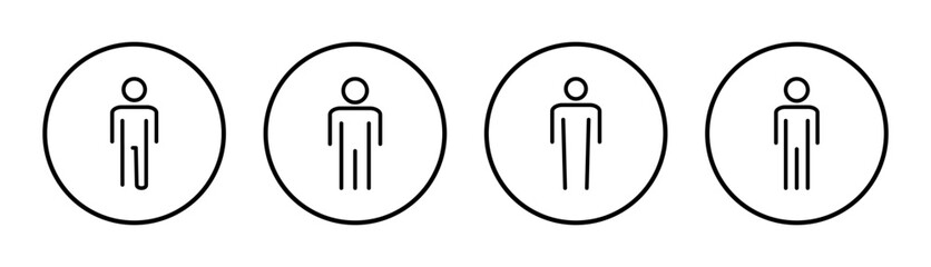 Man icon set illustration. male sign and symbol. human symbol