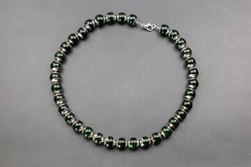 Unique colorful gemstone necklace, handmade jewelry concept, promotional photo for an online jewelry store