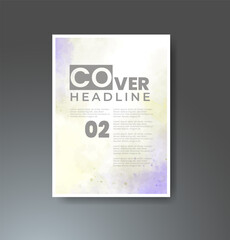 Cards with watercolor background. Design for your cover, date, postcard, banner, logo.