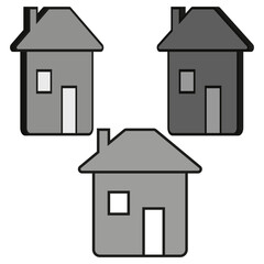 house isometric icon. Vector illustration. stock image.