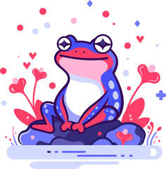 frog with heart