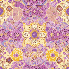 Boho pattern. Ethnic Tribal Argyle Seamless Pattern. Traditional Boho Ikat Ornament of Doodle Rhombuses. Portugese ornamental seamless abstract pattern from tiles. Azulejos tiles patchwork. Talavera.
