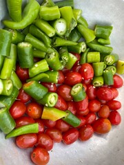 red and green chili peppers
