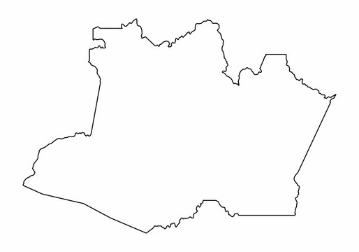 Amazonas State outline map