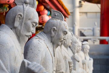 Nagasaki, Japan - Nov 28 2022: Confucius Shrine (Koshi-byo) built in 1893 by Nagasaki's Chinese...