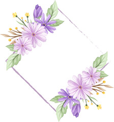 flower frame design illustration