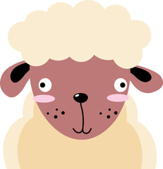 Sheep . Foolish face of wildlife animals .