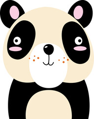 Fototapeta premium Panda bear . Foolish face of wildlife animals .