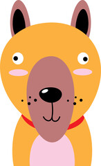 Dog . Foolish face of wildlife animals .