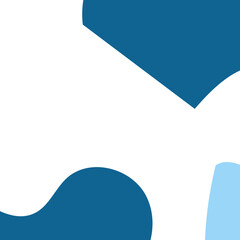 Blue Frame Corner Abstract Shapes 