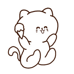Cat hand drawn 