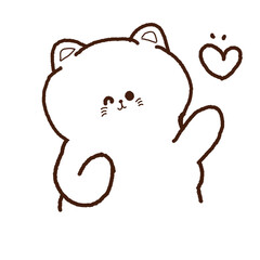 Cat hand drawn 