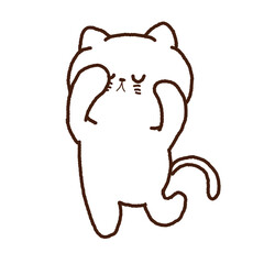 Cat hand drawn 