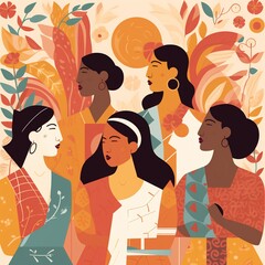 Cartoon Women's Equality Day