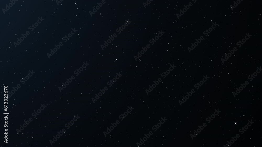 Wall mural through space, starfield. blinking stars. seamless loop abstract particles background.