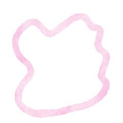 Pink Watercolor Outline Abstract Shapes