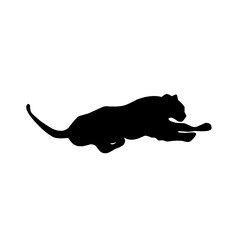 Black tiger silhouettes vector