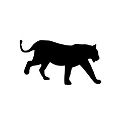 Black tiger silhouettes vector