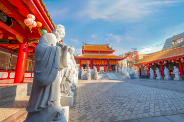 Nagasaki, Japan - Nov 28 2022: Confucius Shrine (Koshi-byo) built in 1893 by Nagasaki's Chinese...