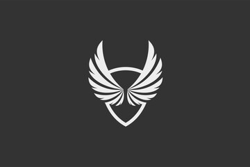 Illustration vector graphic of wings emblem. Good for logo