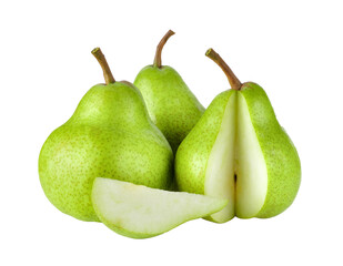 green pears isolated on transparent png