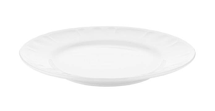 white seramic plate on transparent png