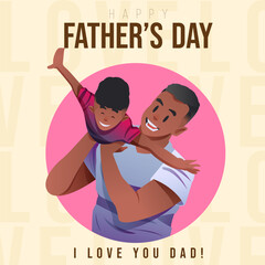 Fathers Day Black Boy Love Layout