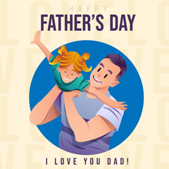 Fathers Day Blonde Girl Love Layout