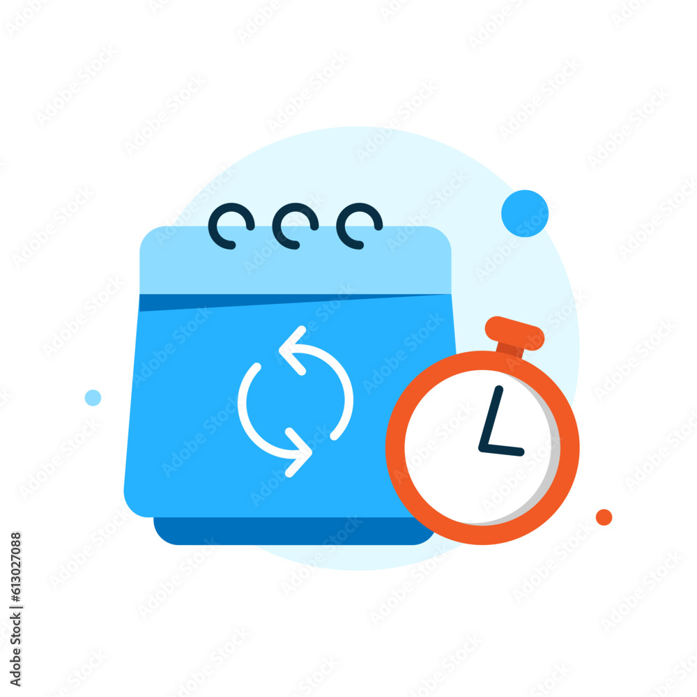 Aufkleber work in progress, need a few days. wait for the date concept illustration flat design vector eps10. 