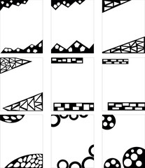 Simple black silhouette frame. The aspect ratio is four to five.