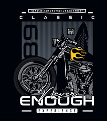 Classic Racer, Vector motorcycle Illustration Art  Design Graphic Printing © nur