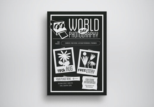 Black Retro World Photography Day Layout