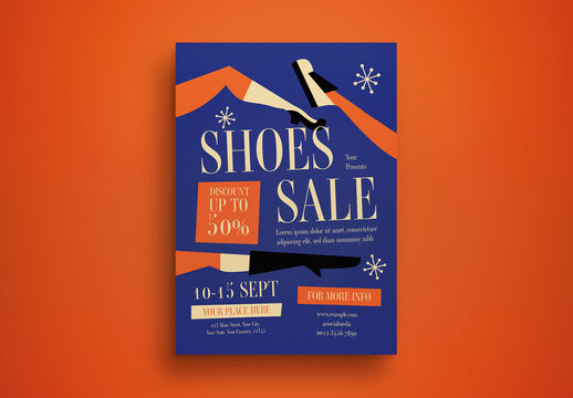 Blue Mid Century Shoes Sale Layout