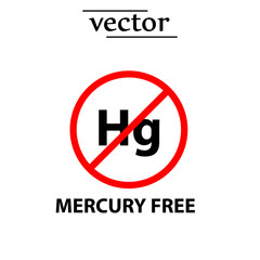 Mercury free icon, vector illustration flat design on white background..eps