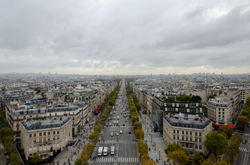 The Avenue des Champs-Élysée Aerial View