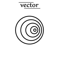 Doppler shift icon vector flat illustration on white background..eps