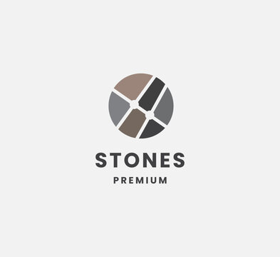 stone color ceramic logo symbol vector icon