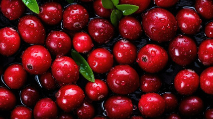 Background of Lingonberry , HD, Decorate with water drops, Background Wallpaper, Desktop Wallpaper , Generative Ai