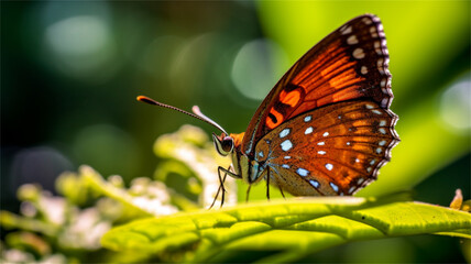 Obraz premium butterfly, insect, nature, flower, animal, macro, summer, wildlife, wings, spring, orange, beauty, garden, colorful, plant, fauna, wing, fly, beautiful, bug, butterflies, yellow, color, leaf, insects