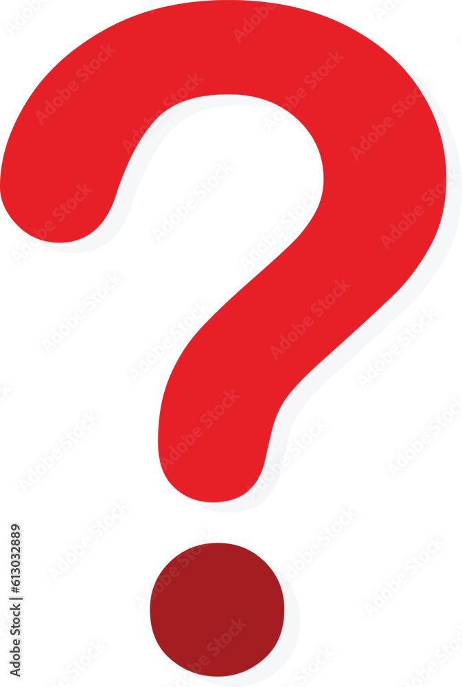 Poster red question mark symbol on white background. question mark vector icon free vector