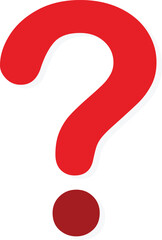 red question mark symbol on white background. Question Mark Vector Icon Free Vector