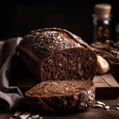 Close-Up Shot of Latvian Rye Bread with Butter and Cheese