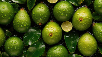 Background of Feijoa , HD, Decorate with water drops, Background Wallpaper, Desktop Wallpaper , Generative Ai