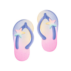 flip flops with cute starfish