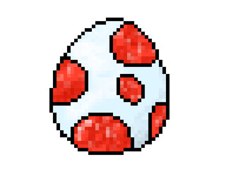 Fototapeta premium 模様のあるたまごのドット絵