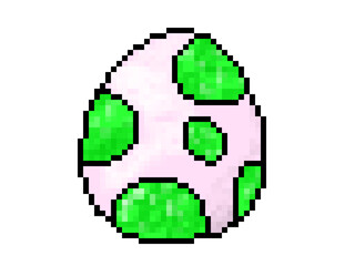 Fototapeta premium 模様のあるたまごのドット絵