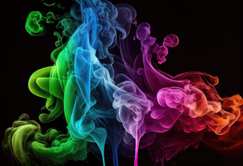 Multi Color Smoke Backgrounds Wispy Vibrant Wallpaper AI