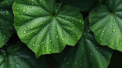 Background of Toothed Leaf , HD, Decorate with water drops, Background Wallpaper, Desktop Wallpaper , Generative Ai