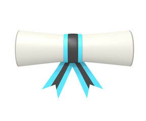 Rendering 3d of Certificate paper