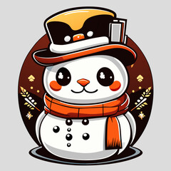 snowman, Christmas , vector